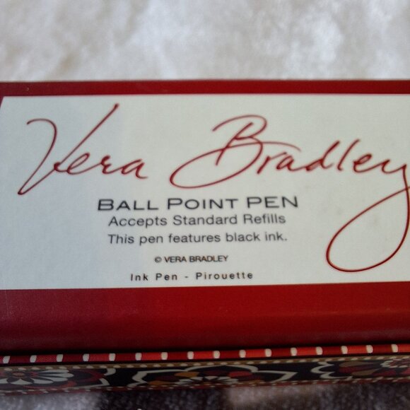 Retired Vera Bradley Pirouette Ball Point Pen Black Ink Twist Refillable‎ READ - Picture 9 of 10